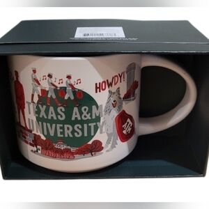 Starbucks Texas A&M Aggies Discovery Campus Collection Mug 12th Man Gig ‘Em 14oz